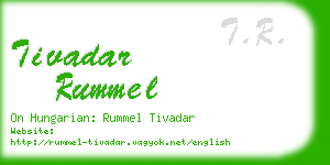 tivadar rummel business card